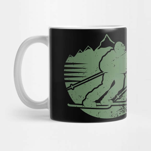 Skiing Mountain Slope Winter Sports Gift by AlleyField